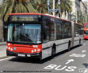 пазл Городской автобус Барселоны